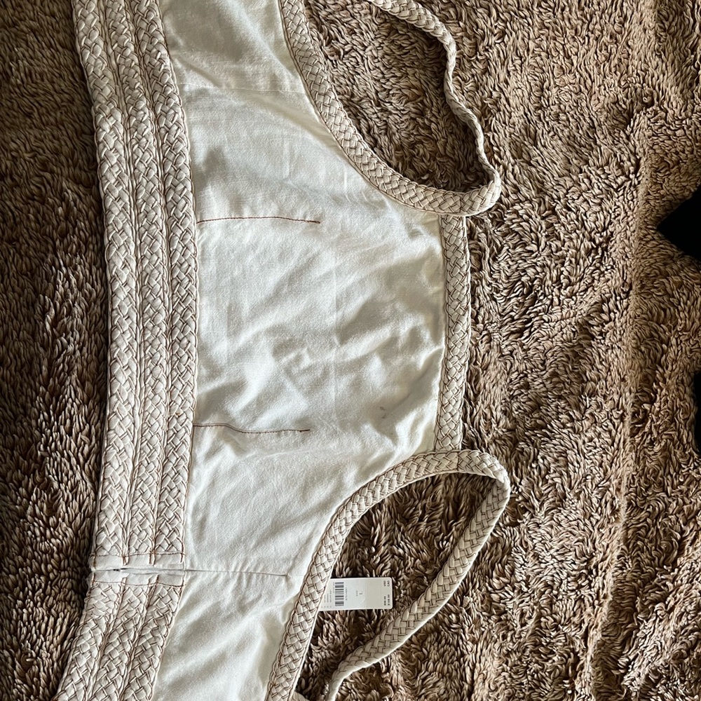 Anthropologie Cream Lace Bralette with Adjustable Straps